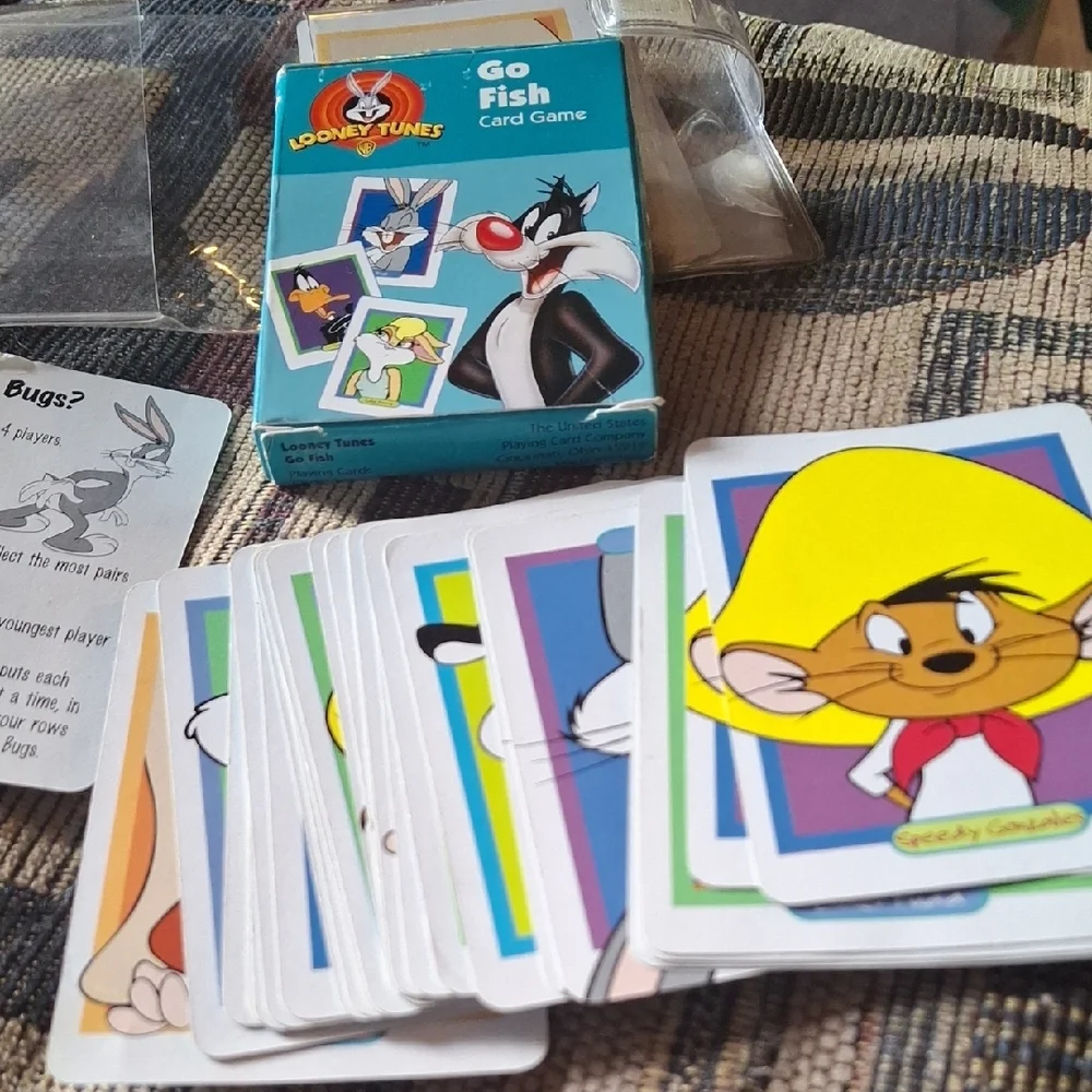 Warner Bros. Looney Tunes Go Fish Card Game - Teal & Black